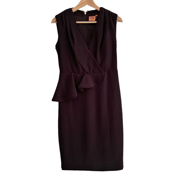 Tory Burch Brooklyn Black Sleeveless Ruffle
Special Occasion Knee Length Dress - Picture 3 of 16